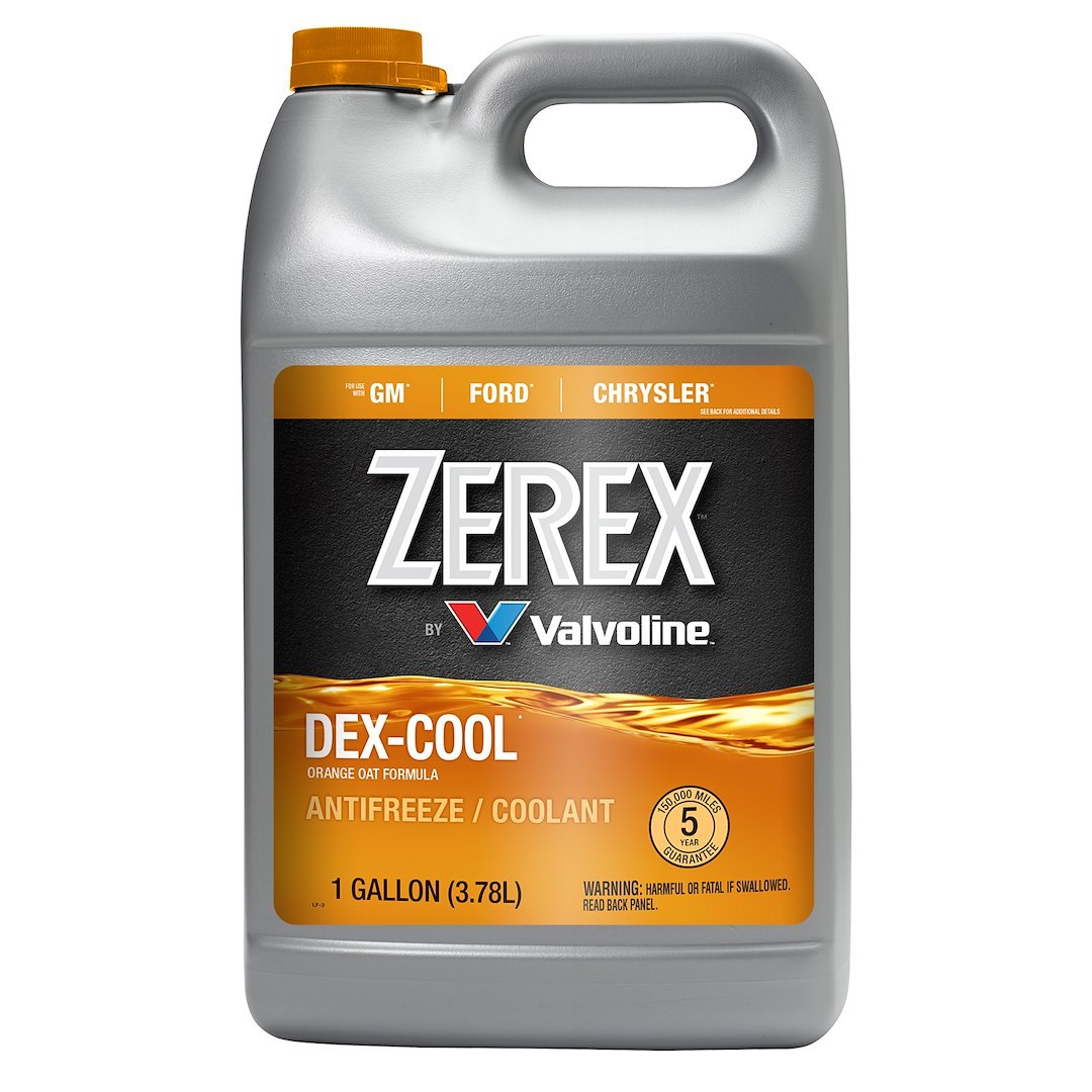 Zerex Engine Coolant, Dex-Cool ®, Concentrate, Orange, Service Life of Up to 5 Years or 150,000 Miles, 1 Gallon Jug, Single – ZXEL1