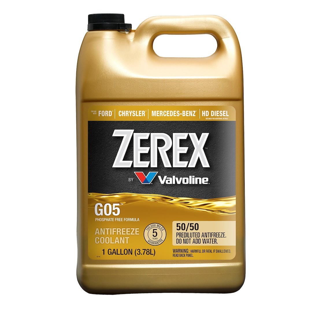 Zerex Engine Coolant, G-05 ™, Pre-Mixed 50-50, Yellow – ZXG05RU1