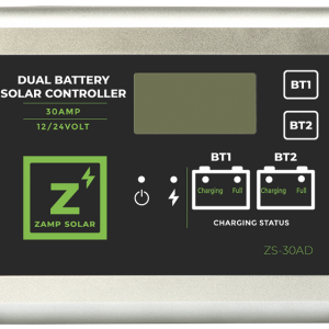 Zamp Solar Battery Charger Controller, Use with Lithium/ Gel-Cell/ AGM/ Conventional Lead Acid Wet and Calcium Batteries – ZS-30AD