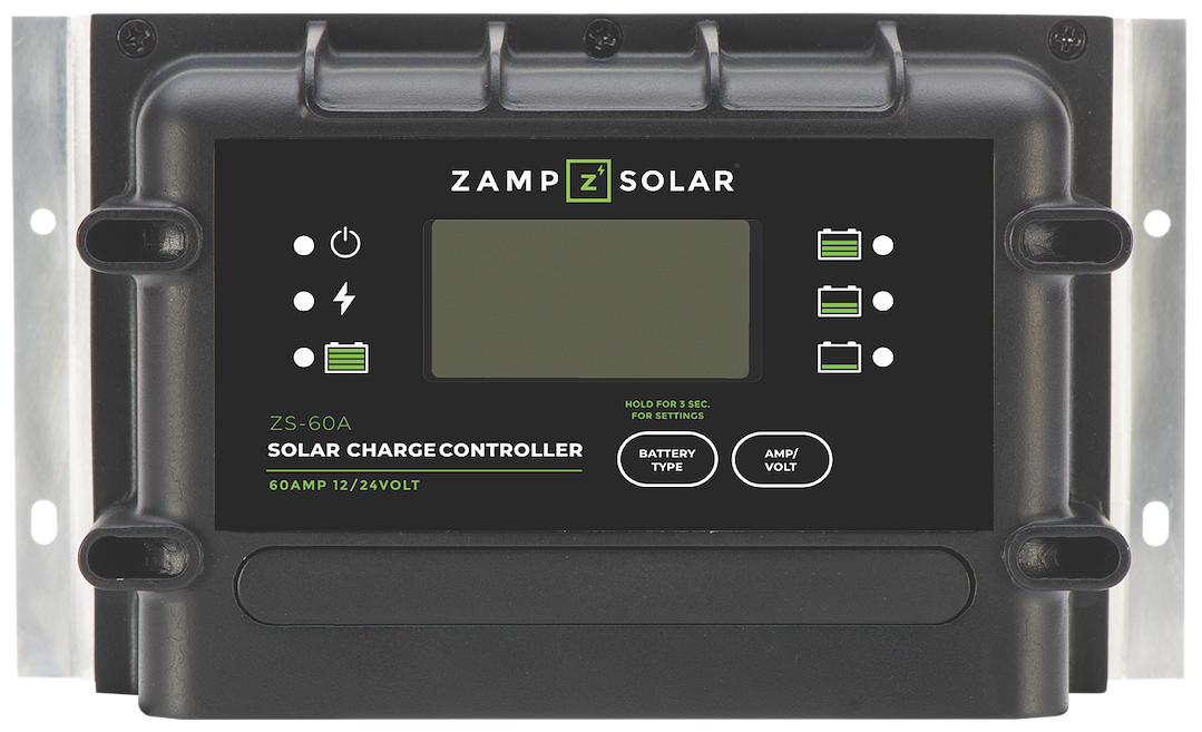 Zamp Solar Battery Charger Controller, Use with Lithium/ Gel-Cell/ AGM/ Conventional Lead Acid Wet and Calcium Batteries, 1020 Watts – ZS-60A