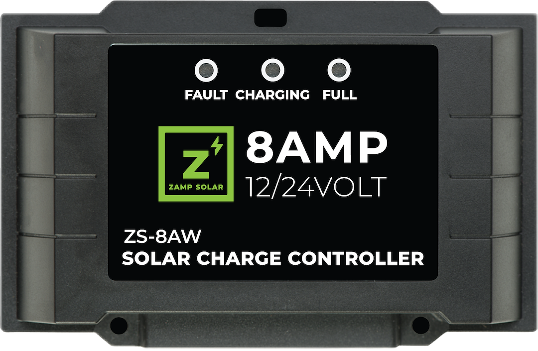 Zamp Solar Battery Charger Controller, Use with Lithium/ Gel-Cell/ AGM/ Conventional Lead Acid Wet and Calcium Batteries, 135 Watts, 8 Ampere – ZS-8AW