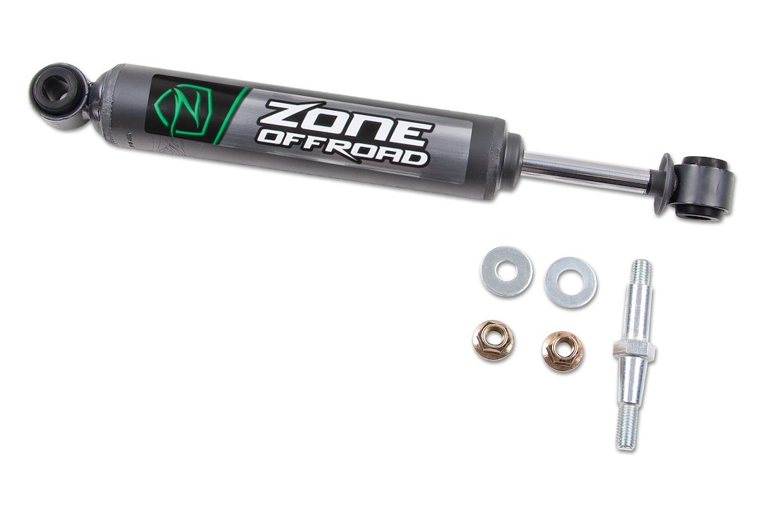 Zone Offroad Steering Stabilizer, Single, Steel, Without Mounting Brackets/ Installation Hardware – ZON7201