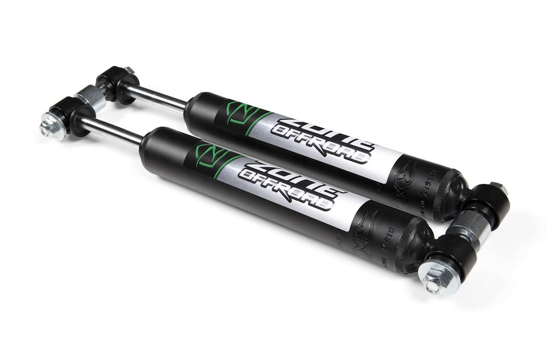Zone Offroad Steering Stabilizer, Dual, Steel, With Mounting Brackets/ Installation Hardware – ZON7250
