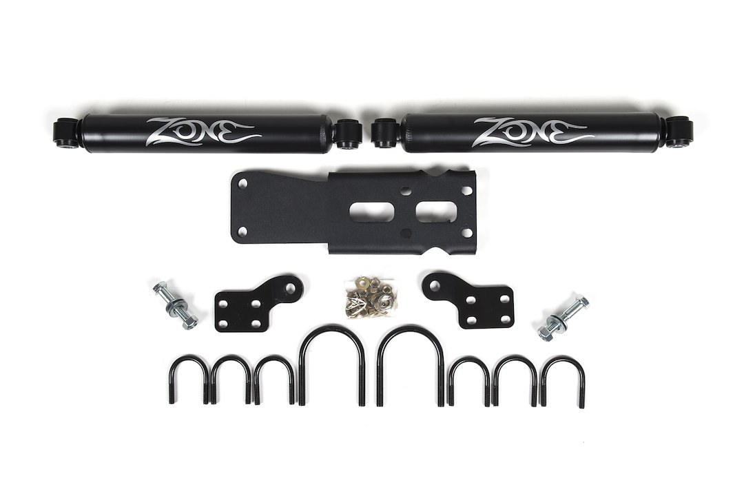 Zone Offroad Steering Stabilizer, Single, Steel, With Mounting Brackets/ Installation Hardware – ZON7450
