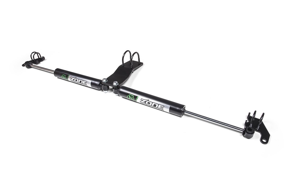 Zone Offroad Steering Stabilizer, Dual, Steel, With Mounting Brackets/ Installation Hardware – ZON7451