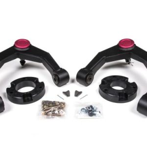 Zone Offroad Leveling Kit Suspension, 2 Inch Lift, Strut Assembly Spacer, With Strut Assembly Spacers/ Front Upper Control Arms/ Hardware – ZONC1232