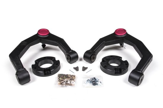Zone Offroad Leveling Kit Suspension, 2 Inch Lift, Strut Assembly Spacer, With Strut Assembly Spacers/ Front Upper Control Arms/ Hardware – ZONC1232