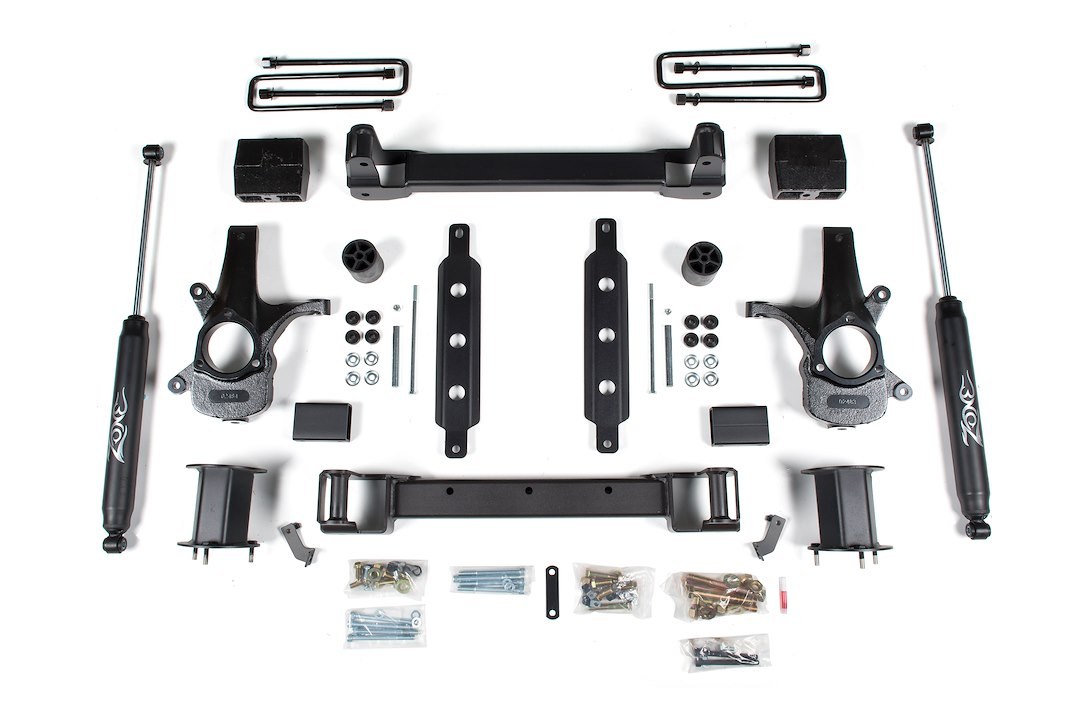 Zone Offroad Lift Kit Suspension, 6-1/2 Inch Front Lift, 5 Inch Rear Lift – ZONC33N