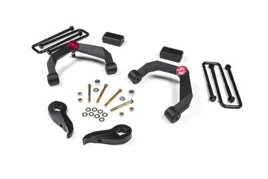 Zone Offroad Lift Kit Suspension, 3 Inch Front Lift, 2 Inch Rear Lift, Without Shock Absorbers IN Kit – Shock Change Necessary – ZONC37