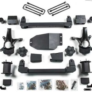 Zone Offroad Lift Kit Suspension, Nitro, 6-1/2 Inch Front Lift, 5 Inch Rear Lift, With Rear Shock Absorbers IN Kit, Black Components – ZONC40N