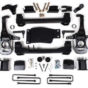Zone Offroad Lift Kit Suspension, Nitro, 6-1/2 Inch Front Lift, 5 Inch Rear Lift, With Rear Shock Absorbers IN Kit, Black Components – ZONC41N