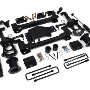 Zone Offroad Lift Kit Suspension, Nitro, 6-1/2 Inch Front Lift, 5 Inch Rear Lift, With Rear Shock Absorbers IN Kit, Black Components – ZONC41N