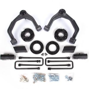 Zone Offroad Lift Kit Suspension, 3-1/2 Inch Front Lift, 2 Inch Rear Lift, Without Shock Absorbers IN Kit – Rear Shock Change Necessary – ZONC47
