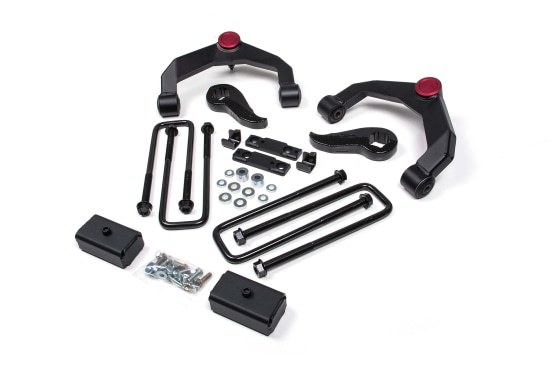 Zone Offroad Lift Kit Suspension, 3 Inch Front Lift, 2 Inch Rear Lift, Without Shock Absorbers IN Kit, Black Components – ZONC48