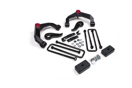 Zone Offroad Lift Kit Suspension, 3 Inch Front Lift, 2 Inch Rear Lift, Without Shock Absorbers IN Kit, Black Components – ZONC48