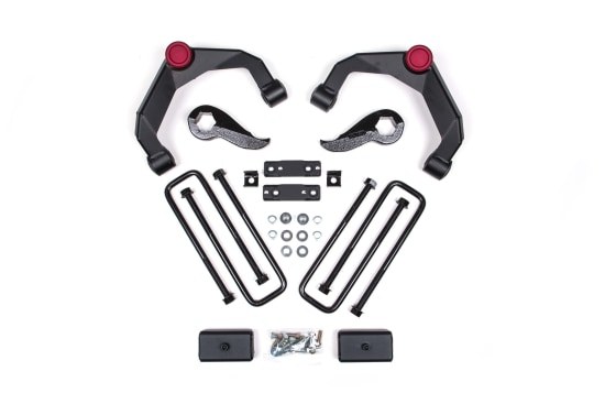 Zone Offroad Lift Kit Suspension, 3 Inch Front Lift, 2 Inch Rear Lift, Without Shock Absorbers IN Kit, Black Components – ZONC49