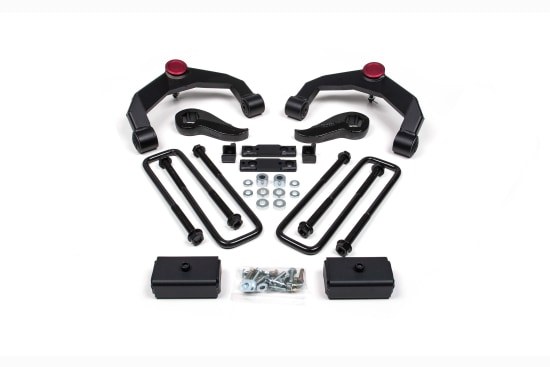 Zone Offroad Lift Kit Suspension, 3 Inch Front Lift, 2 Inch Rear Lift, Without Shock Absorbers IN Kit, Black Components – ZONC49