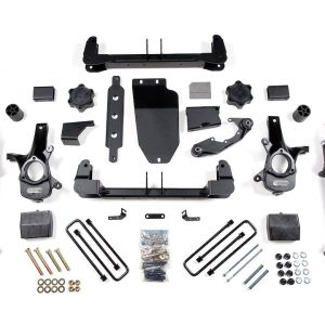 Zone Offroad Lift Kit Suspension, 6-1/2 Inch Front Lift, 5 Inch Rear Lift, With Front Nitro Struts – Rear Shock Change Necessary – ZONC59