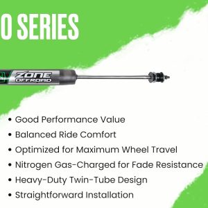 Zone Offroad Lift Kit Suspension, Nitro, 6-1/2 Inch Front Lift, 5 Inch Rear Lift – ZONC61N