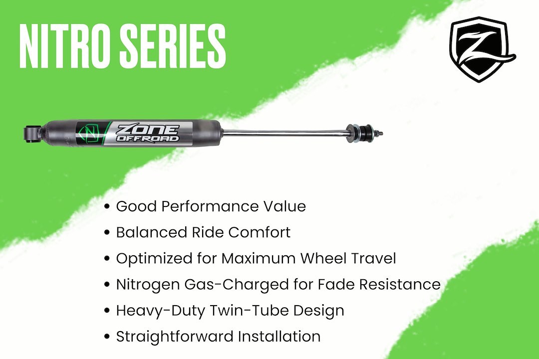 Zone Offroad Lift Kit Suspension, Nitro, 6-1/2 Inch Front Lift, 5 Inch Rear Lift – ZONC61N
