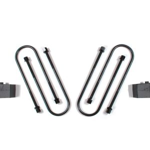 Zone Offroad Leaf Spring Block Kit, 2 Inch Block Height, Cast Iron, Set of 2 Blocks/ 4 U Bolts/ Hardware – ZOND1207