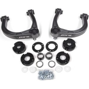 Zone Offroad Lift Kit Suspension, 3-1/2 Inch Front Lift, 3 Inch Rear Lift, Without Shock Absorbers IN Kit – Shock Change Not Necessary – ZONF100