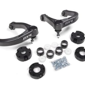 Zone Offroad Lift Kit Suspension, 3-1/2 Inch Front Lift, 3 Inch Rear Lift, Without Shock Absorbers IN Kit – Shock Change Not Necessary – ZONF101
