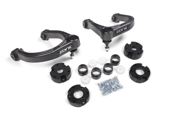 Zone Offroad Lift Kit Suspension, 3-1/2 Inch Front Lift, 3 Inch Rear Lift, Without Shock Absorbers IN Kit – Shock Change Not Necessary – ZONF101