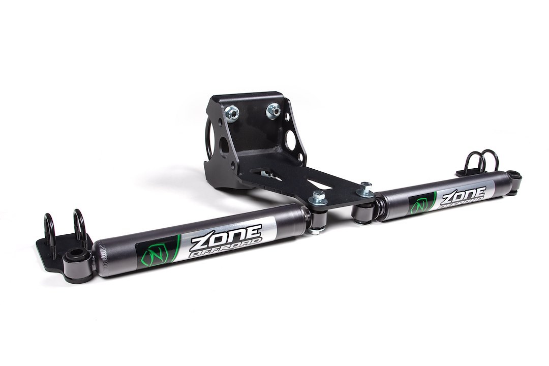 Zone Offroad Steering Stabilizer, Nitro, Dual, With Brackets/ Nitro Steering Stabilizers/ Installation Hardware, Set of 2 – ZONF102N