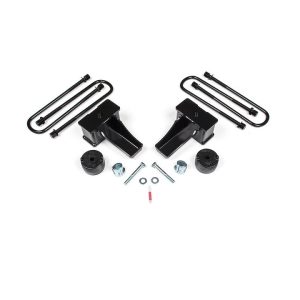 Zone Offroad Lift Kit Suspension, 2 Inch Front Lift, 2 Inch Rear Lift, Without Shock Absorbers IN Kit, Black Components – ZONF45