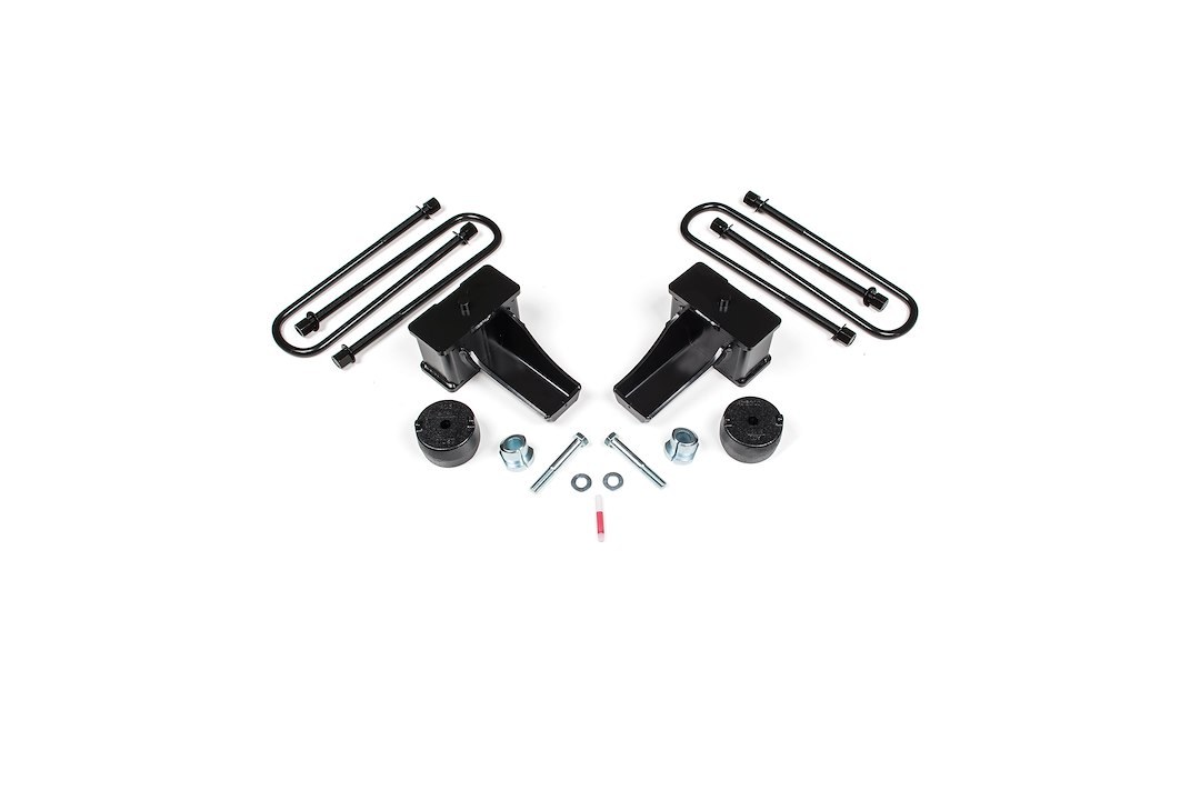 Zone Offroad Lift Kit Suspension, 2 Inch Front Lift, 2 Inch Rear Lift, Without Shock Absorbers IN Kit, Black Components – ZONF45