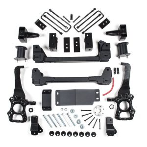 Zone Offroad Lift Kit Suspension, 6 Inch Front Lift, 5 Inch Rear Lift, Without Shock Absorbers IN Kit – Shock Change Necessary – ZONF53