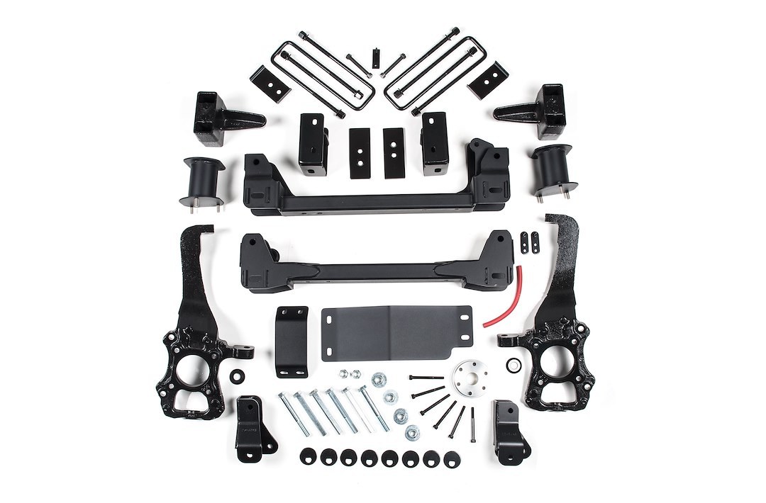 Zone Offroad Lift Kit Suspension, 6 Inch Front Lift, 5 Inch Rear Lift, Without Shock Absorbers IN Kit – Shock Change Necessary – ZONF53