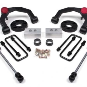 Zone Offroad Lift Kit Suspension, 3 Inch Front Lift, 1 Inch Rear Lift, Without Shock Absorbers IN Kit, Black Components – ZONF66