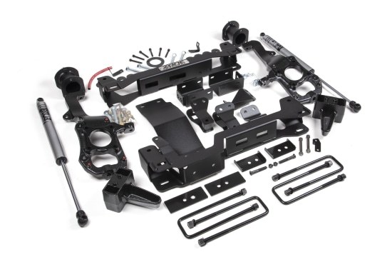 Zone Offroad Lift Kit Suspension, Fox 2.0 Series, 4 Inch Front Lift, 3 Inch Rear Lift, With Rear Fox Shock Absorbers IN Kit – ZONF91F