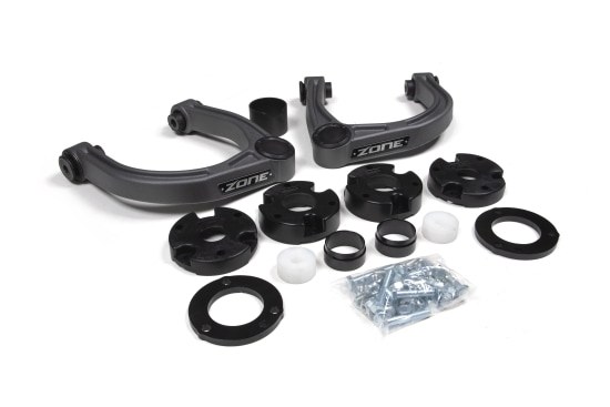 Zone Offroad Lift Kit Suspension, 3 Inch Front Lift, 2 Inch Rear Lift, Without Shock Absorbers IN Kit – Shock Change Not Necessary – ZONF97