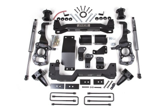 Zone Offroad Lift Kit Suspension, 6 Inch Front Lift, 4 Inch Rear Lift, Without Shock Absorbers IN Kit – Shock Change Necessary – ZONF98