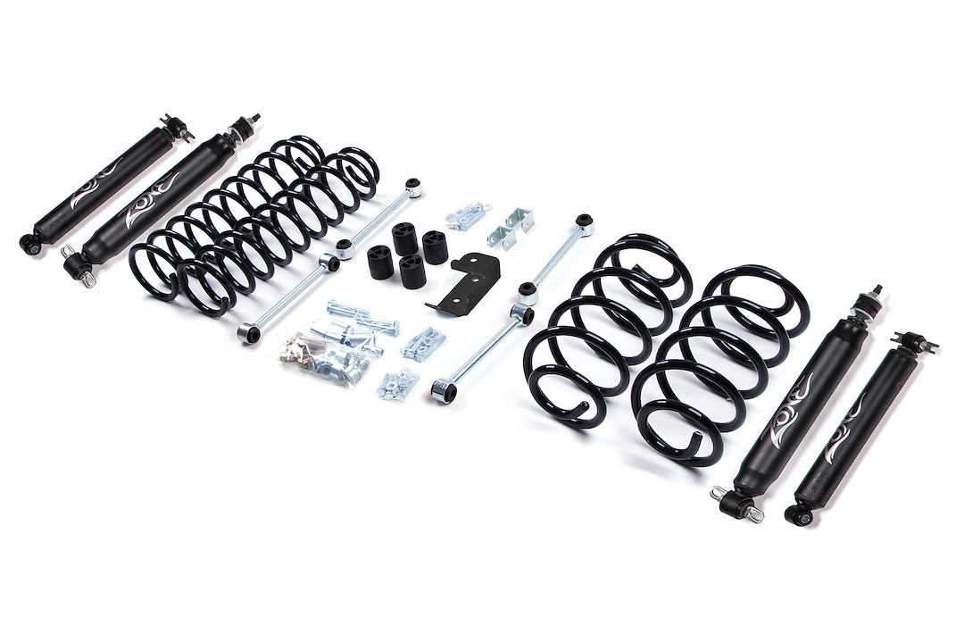 Zone Offroad Lift Kit Suspension, 3 Inch Front Lift, 3 Inch Rear Lift, With Front and Rear Nitro Shock Absorbers IN Kit – ZONJ2N