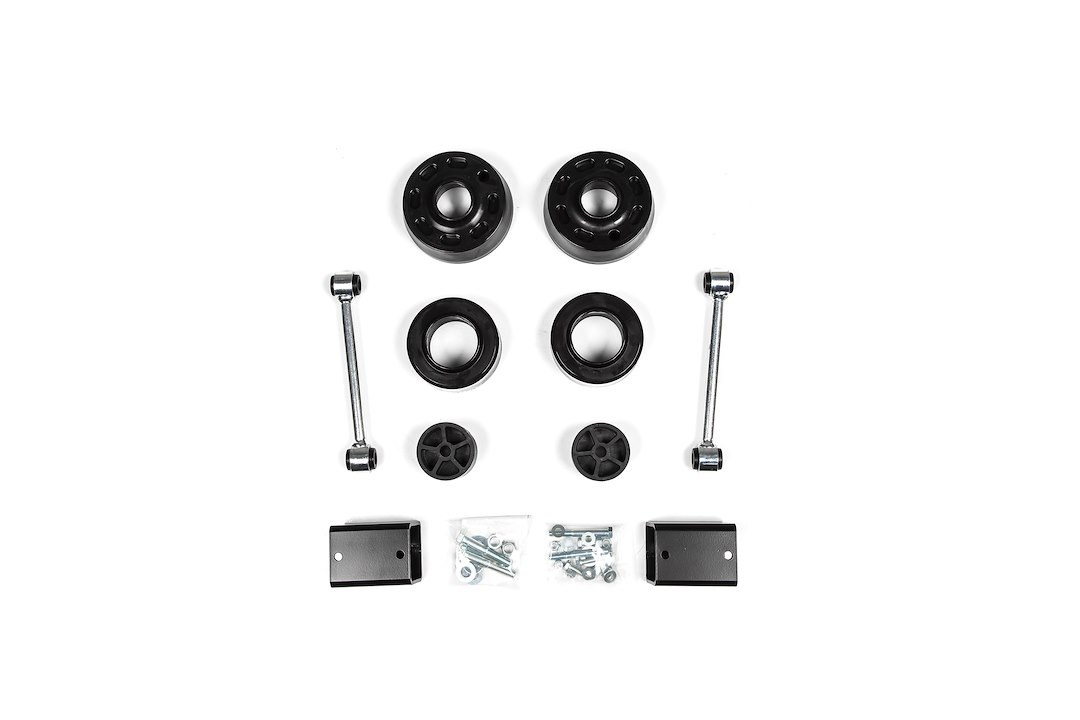 Zone Offroad Lift Kit Suspension, Fox, 2 Inch Front Lift, 2 Inch Rear Lift, Without Shock Absorbers IN Kit, Black Components – ZONJ30