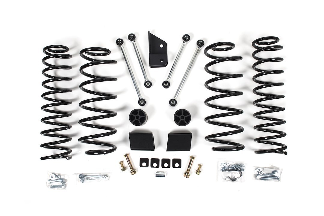 Zone Offroad Lift Kit Suspension, 3 Inch Front Lift, 3 Inch Rear Lift, Without Shock Absorbers IN Kit, Black Components – ZONJ31
