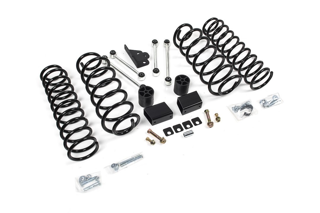 Zone Offroad Lift Kit Suspension, 3 Inch Front Lift, 3 Inch Rear Lift, Without Shock Absorbers IN Kit, Black Components – ZONJ31