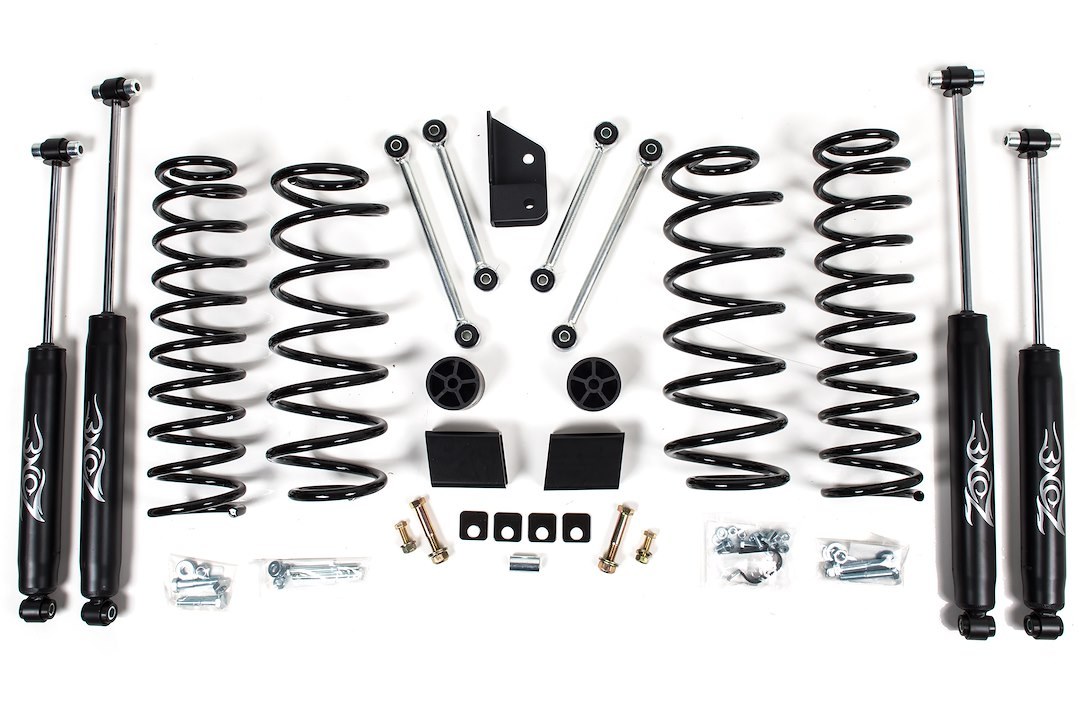 Zone Offroad Lift Kit Suspension, 3 Inch Front Lift, 3 Inch Rear Lift, With Front and Rear Nitro Shock Absorbers IN Kit – ZONJ31N