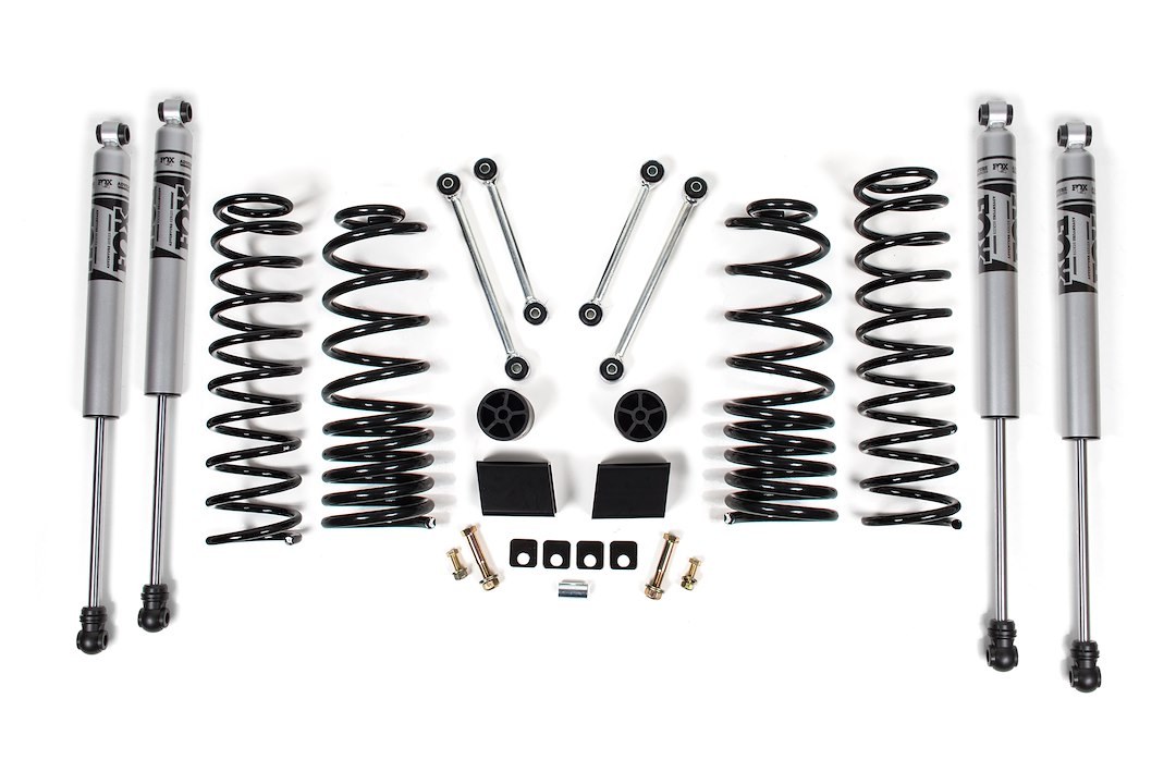 Zone Offroad Lift Kit Suspension, Fox 2.0 Series, 3 Inch Front Lift, 3 Inch Rear Lift, With Front and Rear Fox Shock Absorbers IN Kit – ZONJ34F