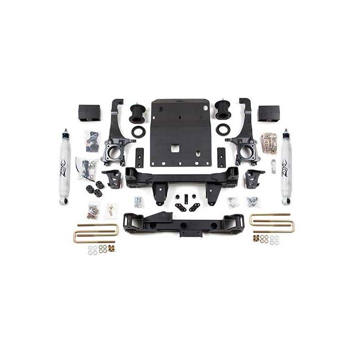 Zone Offroad Lift Kit Suspension, 6 Inch Front Lift, 4 Inch Rear Lift, With Rear Nitro Shock Absorbers IN Kit, Black Components – ZONT3N