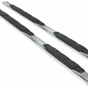 Big Country Truck Accessories Nerf Bar, Fusion, With Step Pads, 5 Inch Oval Straight, Polished, Stainless Steel – 105169806