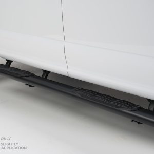 Big Country Truck Accessories Nerf Bar, Fusion, With Step Pads, 5 Inch Oval Straight, Textured Powder Coat, Black, Steel – 105269800