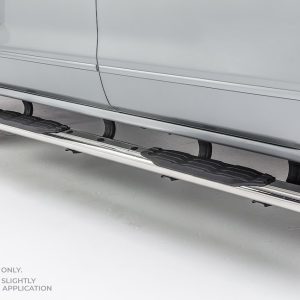 Big Country Truck Accessories Nerf Bar, Fusion, With Step Pads, 5 Inch Oval Straight, Polished, Stainless Steel – 105269806