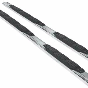 Big Country Truck Accessories Nerf Bar, Fusion, With Step Pads, 5 Inch Oval Straight, Polished, Stainless Steel – 105289876