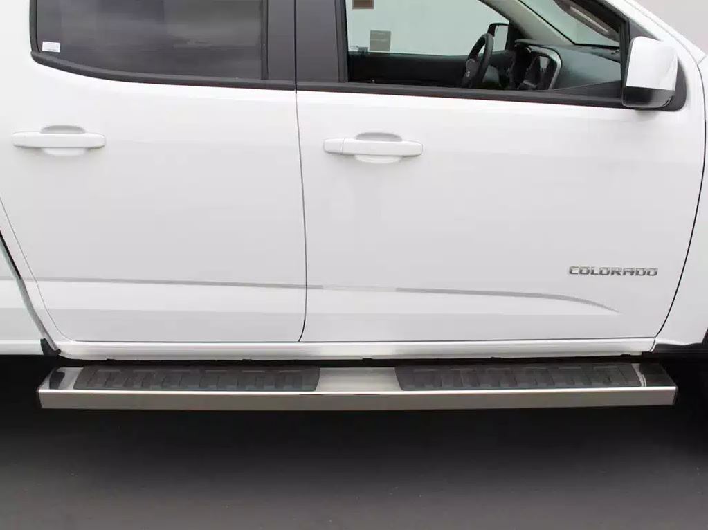 Big Country Truck Accessories Running Board, Widesider Platinum II, Polished, Stainless Steel, Unlighted, Rocker Panel Mount – 3962269876