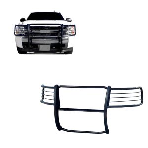 Black Horse Off Road Grille Guard, Powder Coated, Cold Rolled Steel, 1-1/2 Inch Diameter, With Brush Guard, Without Skid Plate – 17A035700A2MA